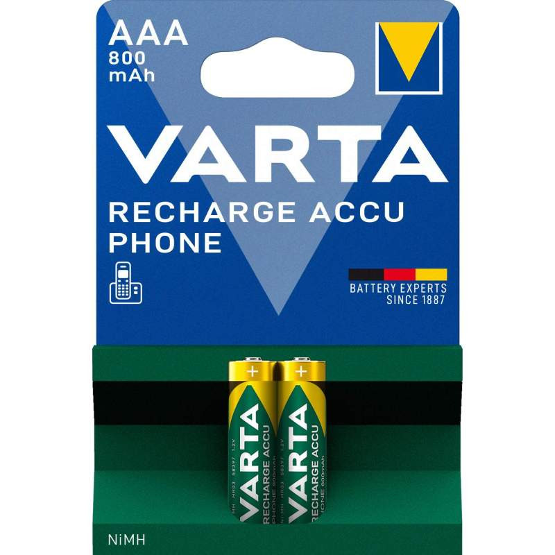 Piles Rechargeables AAA  HR03 800mAh Accu Phone Varta