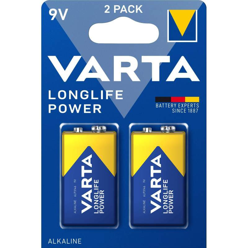 Piles 9V 6LR61 Longlife Power Varta