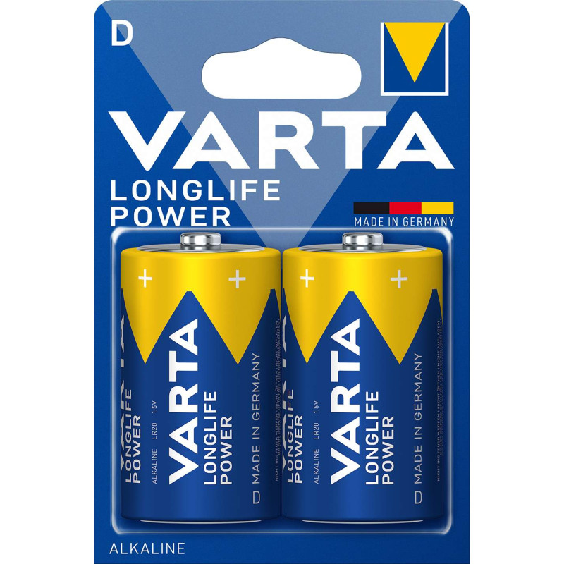 Piles Alcalines D LR20 Varta LongLife Power