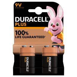 Piles Alcalines 9V 6LR61 Duracell Plus