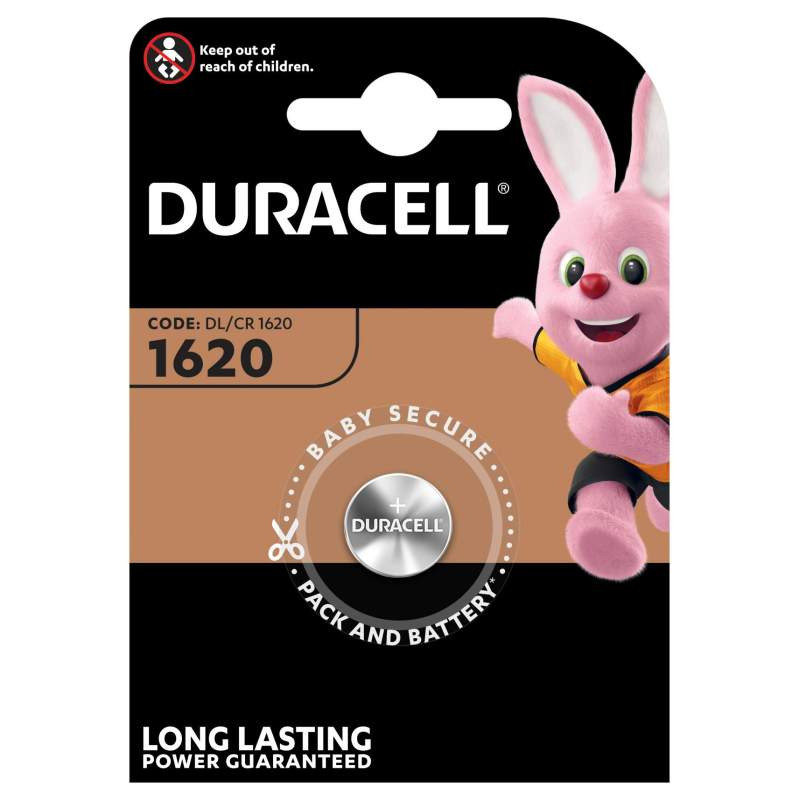 Pile CR1620 Bouton Lithium 3V Duracell