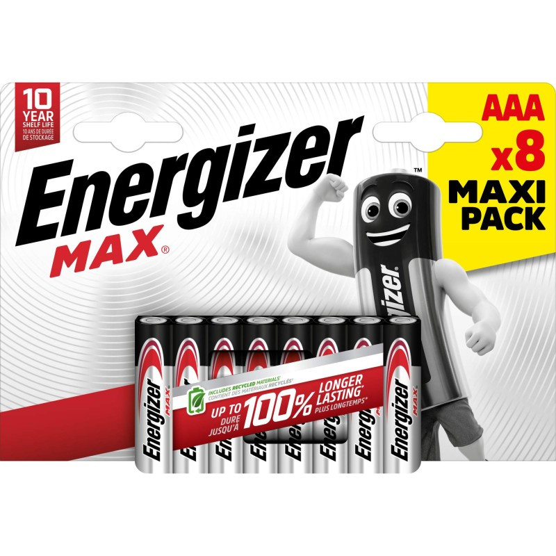 8 Piles AAA LR03 Alcalines Energizer Max