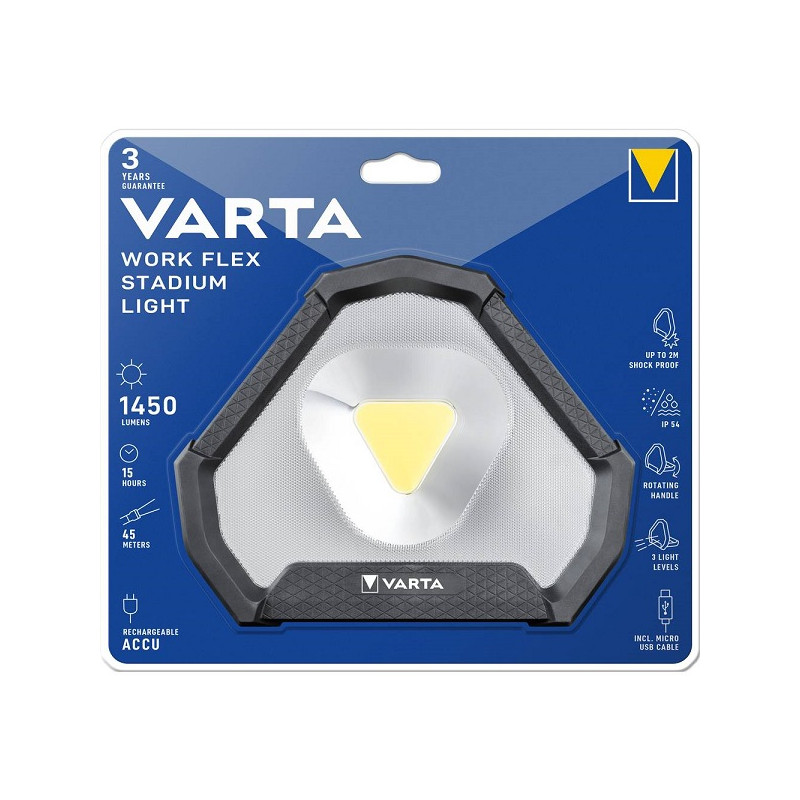 Torche Varta Work Flex Stadium Light Rechargeable