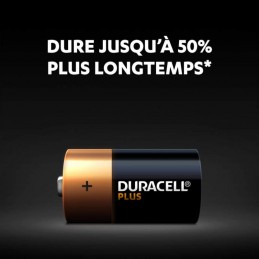 Piles C LR14 Alcalines Duracell PLus