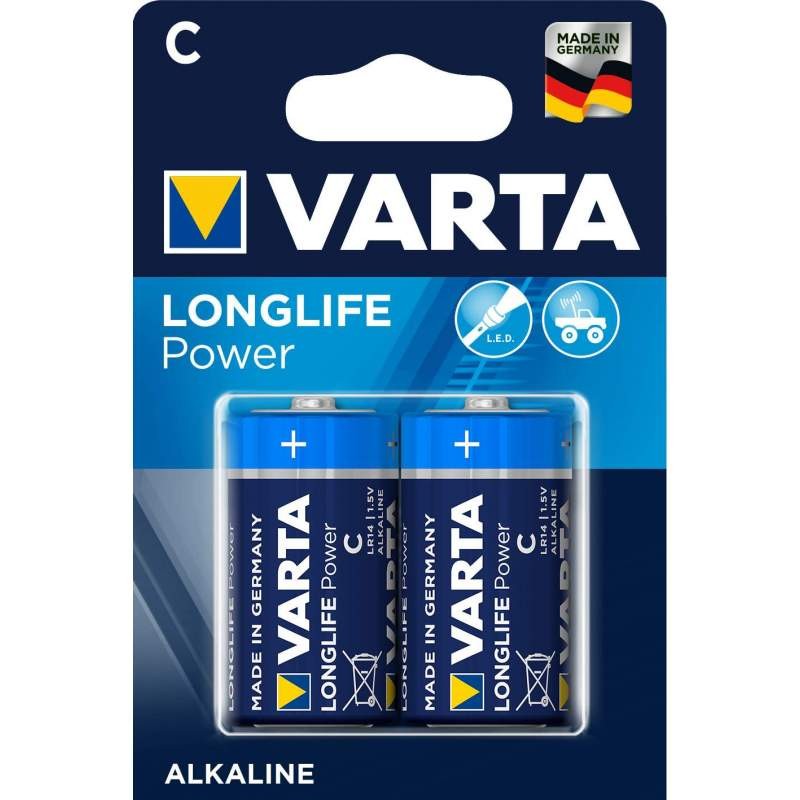 Piles Alcalines C LR14 Varta LongLife Power