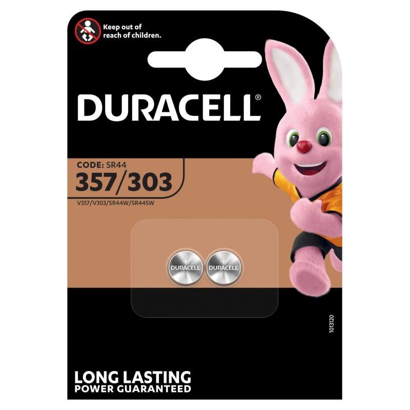 Piles 357 303 SR44 Oxyde d'Argent 1,5V Duracell