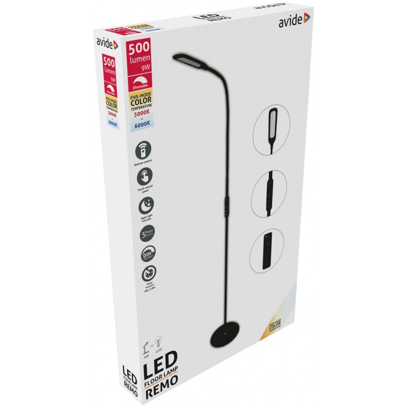 Lampe LED Liseuse Remo 9W CCT Noir Avide