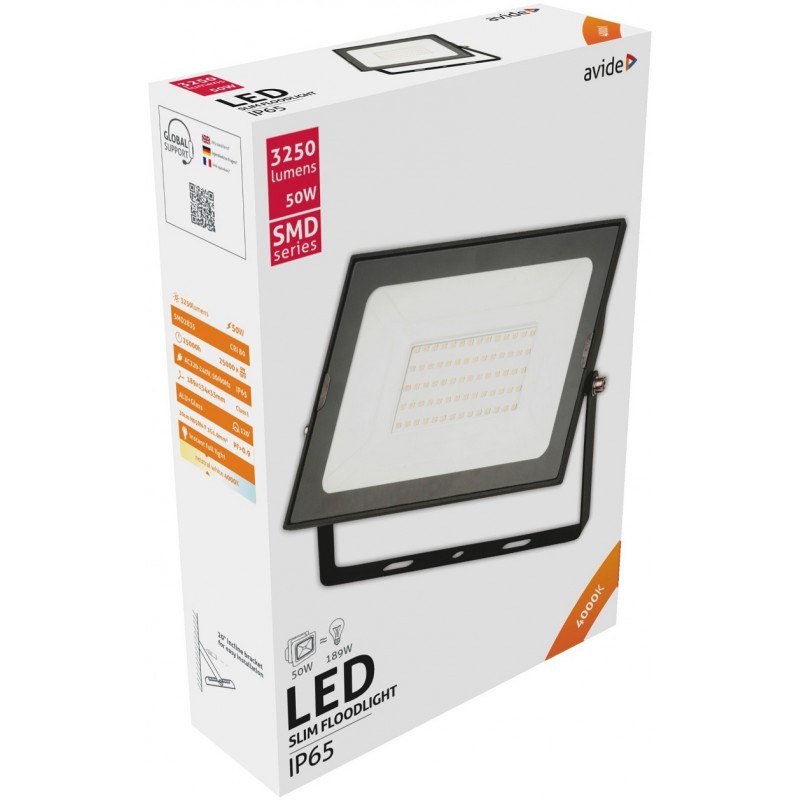 Projecteur LED Fin 50W 4000K Avide