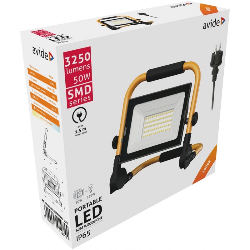 Projecteur LED Avec Support 50W 4000K Avide