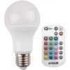 Ampoule LED Connectée E27 9W A60 2700K RGB+W Avec Télécommande IR Avide