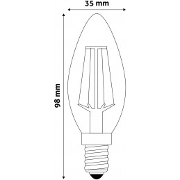 Ampoule LED Filament E14 4W 4000K Avide