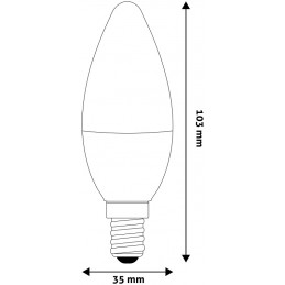 Ampoule Led Bougie E14 4W 4000K Avide