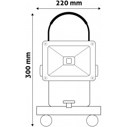 Projecteur LED Rechargeable 20W CW 6400K Avide